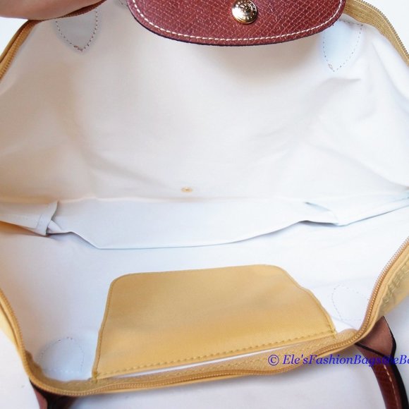 ❤️ NWT LONGCHAMP Le Pliage Type M Medium Short Handle Tote CURRY Yellow AUTHENTC - Picture 14 of 16